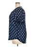 Ember 100% Polyester Polka Dots Blue Short Sleeve Blouse Size 3X - photo 5
