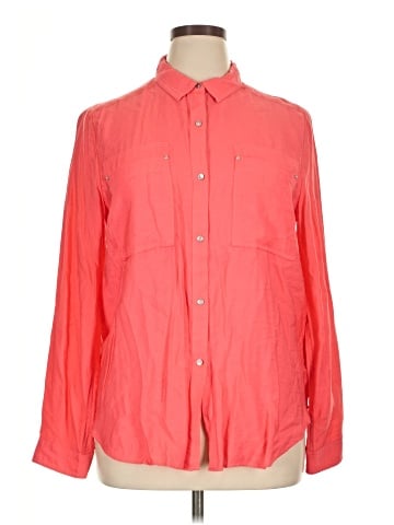 CALVIN KLEIN JEANS Long Sleeve Button-Down Shirt (view 1)