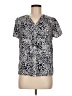 Hilary Radley 100% Polyester Blue Short Sleeve Henley Size M - photo 1
