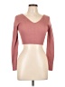 Love Tree Solid Pink Long Sleeve Top Size L - photo 1