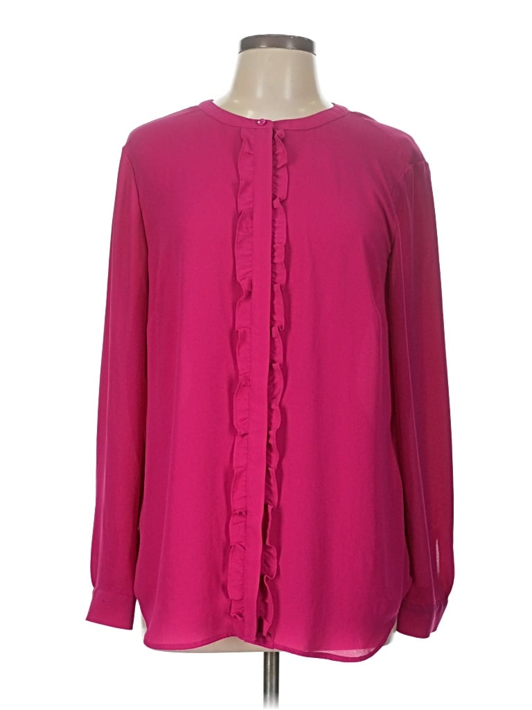 Pre-owned Talbots Long Sleeve Blouse In Pink