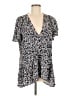 Torrid 100% Rayon Blue Short Sleeve Blouse Size Med (00) - photo 1