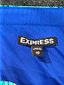 Express 100% Polyester Chevron-herringbone Blue Cocktail Dress Size XS - photo 7