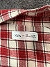 Zara Plaid Burgundy Long Sleeve Button-Down Shirt Size 7 - 8 - photo 3