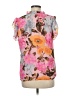 Unbranded 100% Polyester Floral Pink Short Sleeve Blouse Size M - photo 2