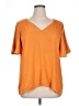 T Tahari 100% Polyester Orange Short Sleeve Blouse Size 1X - photo 1
