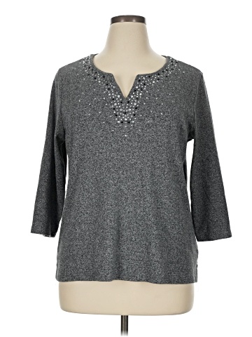 Rafaella Long Sleeve Henley (view 1)