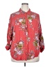 Torrid 100% Rayon Floral Red 3/4 Sleeve Blouse Size 2X Plus (2) - photo 1