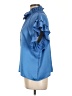 Koch 100% Polyester Blue Short Sleeve Blouse Size L - photo 5