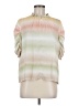 Current Air 100% Polyester Ivory Short Sleeve Blouse Size M - photo 1