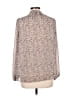 DR2 100% Polyester Animal Print Brown Long Sleeve Blouse Size L - photo 2