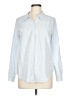Joie 100% Cotton Checkered-gingham Blue Long Sleeve Button-Down Shirt Size L - photo 1
