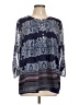 Pale Sky 100% Polyester Blue 3/4 Sleeve Blouse Size L - photo 1