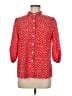 Unbranded 100% Polyester Polka Dots Red 3/4 Sleeve Blouse Size M - photo 1