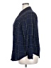 Torrid 100% Rayon Plaid Blue Long Sleeve Button-Down Shirt Size 2X Plus (2) - photo 5