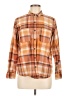 Universal Thread 100% Cotton Plaid Orange Long Sleeve Button-Down Shirt Size M - photo 1