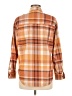 Universal Thread 100% Cotton Plaid Orange Long Sleeve Button-Down Shirt Size M - photo 2