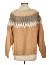 Ann Taylor LOFT Chevron-herringbone Tan Pullover Sweater Size L - photo 2