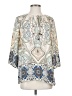 Ava Christine 100% Polyester Ivory 3/4 Sleeve Blouse Size S - photo 1