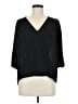 Everly 100% Polyester Black 3/4 Sleeve Blouse Size M - photo 1