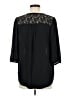Everly 100% Polyester Black 3/4 Sleeve Blouse Size M - photo 2