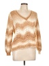 Ann Taylor LOFT Chevron-herringbone Tan Pullover Sweater Size L - photo 1