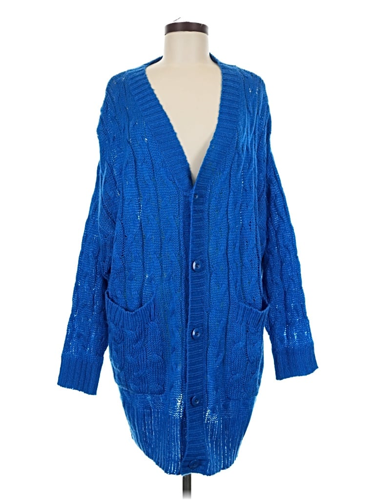 Pre-owned Lularoe Cardigan Sweater In Blue
