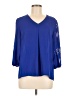 Brixon Ivy 100% Polyester Blue 3/4 Sleeve Blouse Size M - photo 1