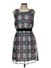 Xhilaration 100% Polyester Graphic Blue Cocktail Dress Size L - photo 1