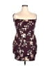 Assorted Brands Floral Burgundy Cocktail Dress Size 2X - photo 1