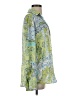 Zara 100% Polyester Paisley Green Long Sleeve Blouse Size S - photo 4