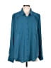 Torrid 100% Polyester Teal Long Sleeve Blouse Size Lg Plus (0) - photo 1
