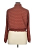 Liberty Love 100% Polyester Print Brown Long Sleeve Blouse Size XL - photo 2