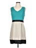 Kensie Color Block Teal Casual Dress Size L - photo 1