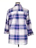 Old Navy Plaid Blue 3/4 Sleeve Button-Down Shirt Size XL - photo 2
