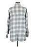 Old Navy 100% Cotton Plaid Gray Long Sleeve Button-Down Shirt Size M - photo 2
