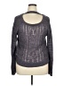 Absolutely Creative Worldwide Metallic Gray Purple Pullover Sweater Size XL - photo 1