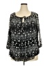 Sara Michelle Black 3/4 Sleeve Blouse Size 2X - photo 1