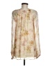 Sundance 100% Viscose Floral Tan Ivory Long Sleeve Blouse Size M - photo 2
