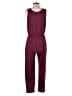 Ambiance Solid Burgundy Jumpsuit Size S - photo 2