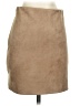 Dan Bee Solid Tan Faux Leather Skirt Size S - photo 2