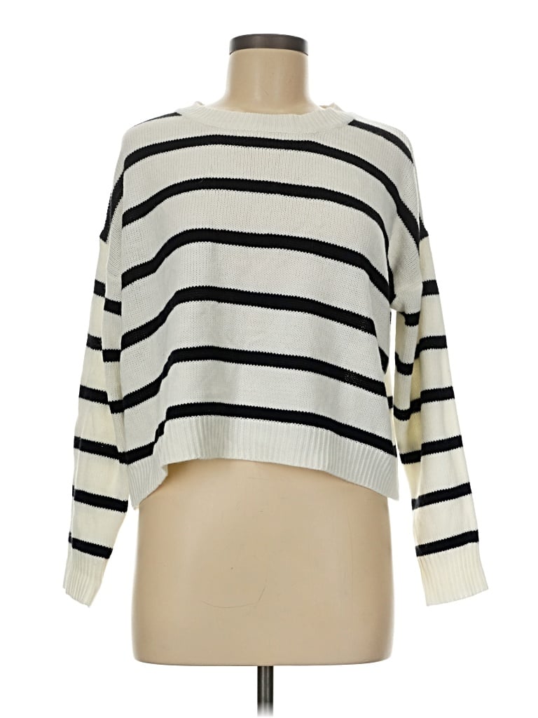 Pre-owned Shein Pullover Sweater In White