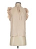 FRAME 100% Polyester Tan Sleeveless Blouse Size XS - photo 1