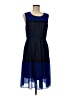 BCBGMAXAZRIA 100% Polyester Color Block Blue Cocktail Dress Size M - photo 1