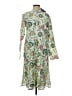 Assorted Brands 100% Polyester Paisley Green White Casual Dress Size EU 38 / US 8 - photo 1
