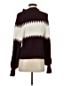 French Connection Chevron-herringbone Burgundy Turtleneck Sweater Size XS - photo 2