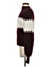 French Connection Chevron-herringbone Burgundy Turtleneck Sweater Size XS - photo 5