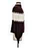 French Connection Chevron-herringbone Burgundy Turtleneck Sweater Size XS - photo 4