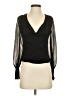 o.p.t 100% Polyester Black Long Sleeve Blouse Size S - photo 1