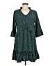Unbranded 100% Polyester Polka Dots Teal Casual Dress Size M - photo 1